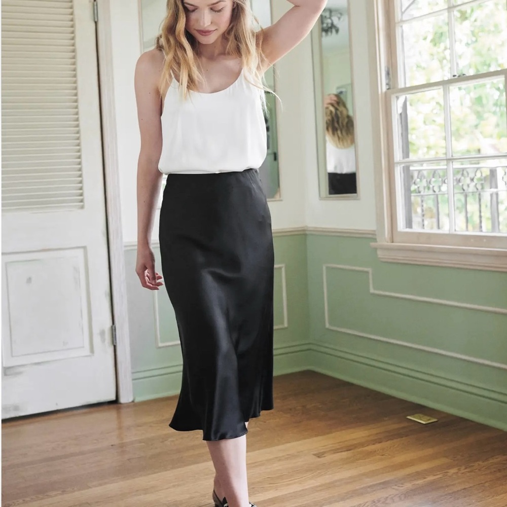 Midi Washable 100% silk skirt